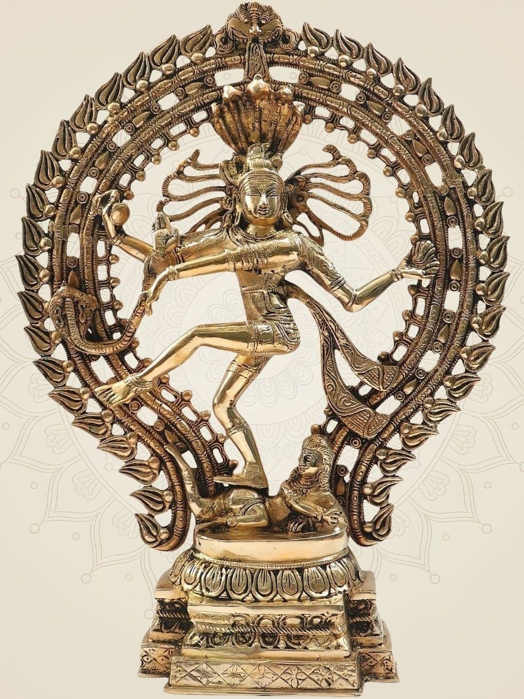 Luxeartisanship Brass Nataraja Idol Multi Brass Antique Finish Handcrafted Showpieces 21.5 Inch-picture-0