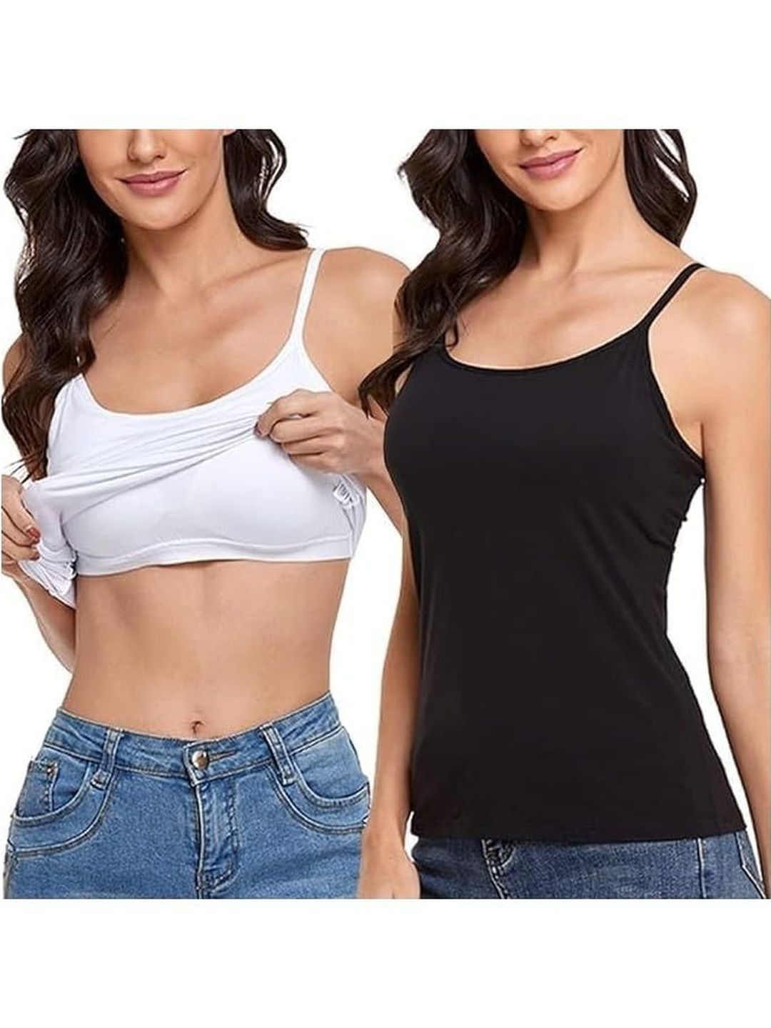 SHAVIDR ENTERPRISE Pack Of 2 Lightly Padded Camisoles-image-37