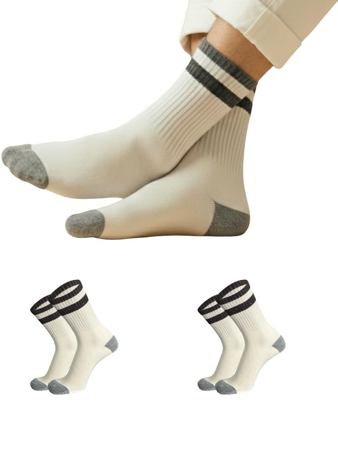 Sockscarving Men Pack of 2 Cotton Blend Calf Length Socks-picture-11