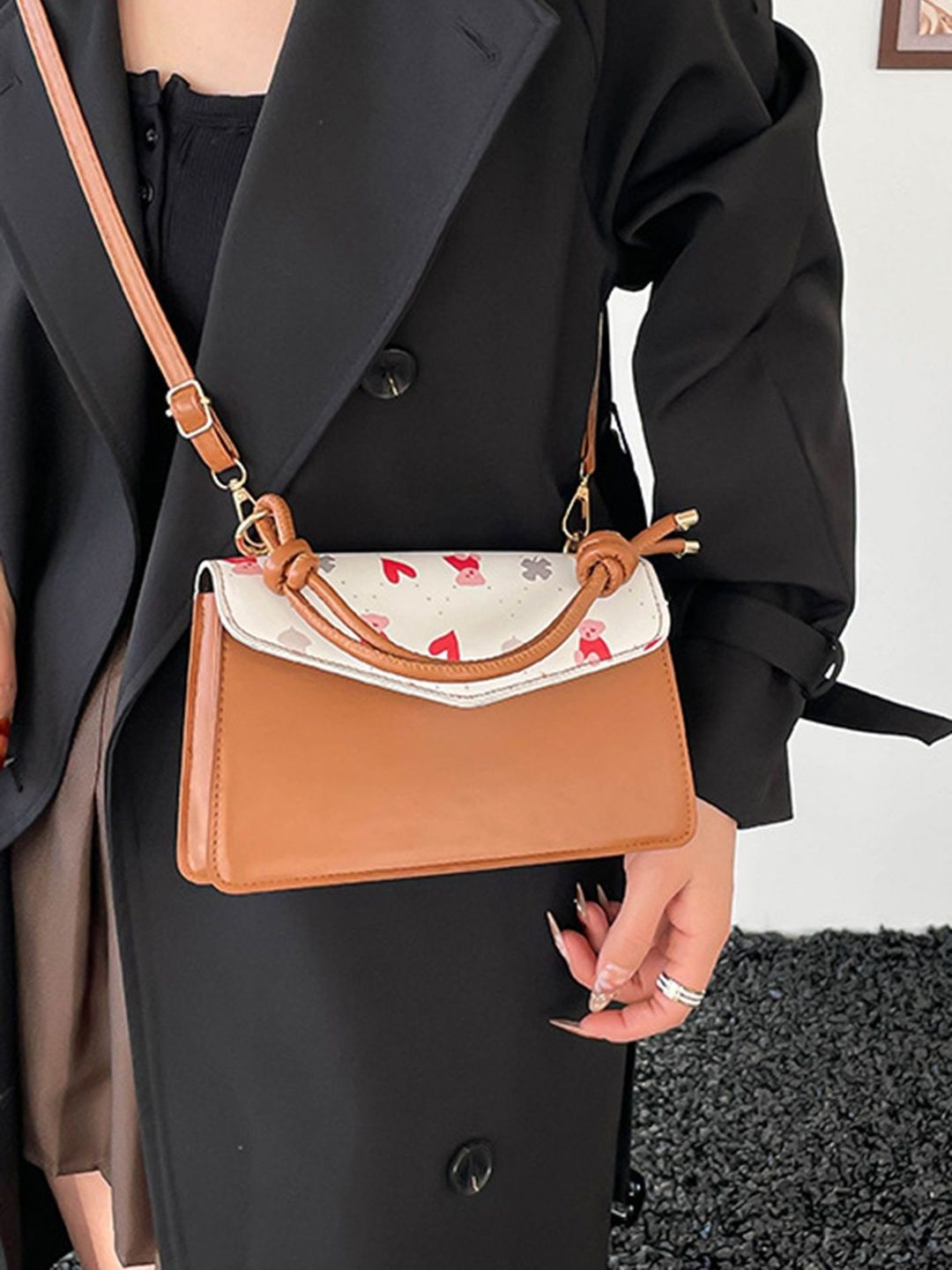 LULU & SKY Printed PU Sling Bag-image-16