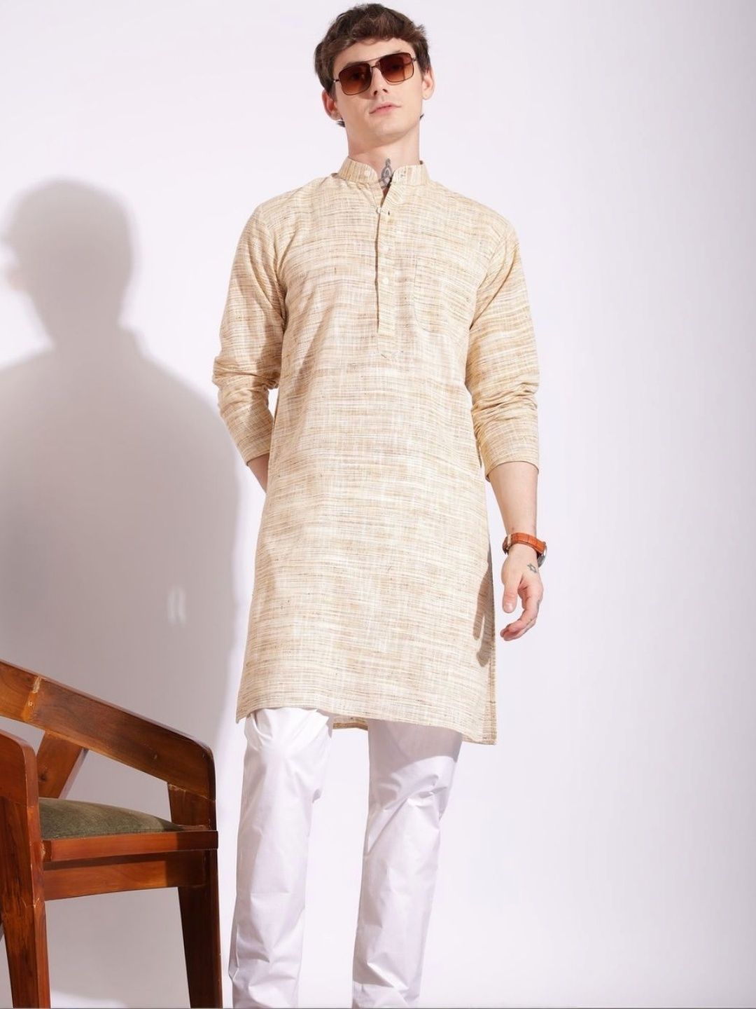 KHADARVAS Men Khadi Handloom Kurta-picture-52