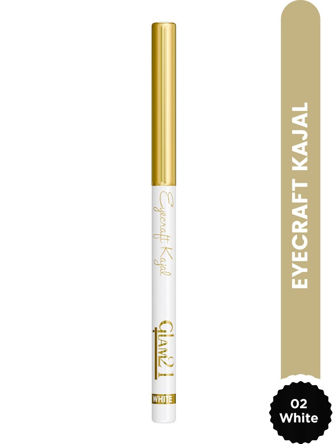 GLAM21 Eyecraft Waterproof Kajal Eyeliner -0.35 g- White-picture-17