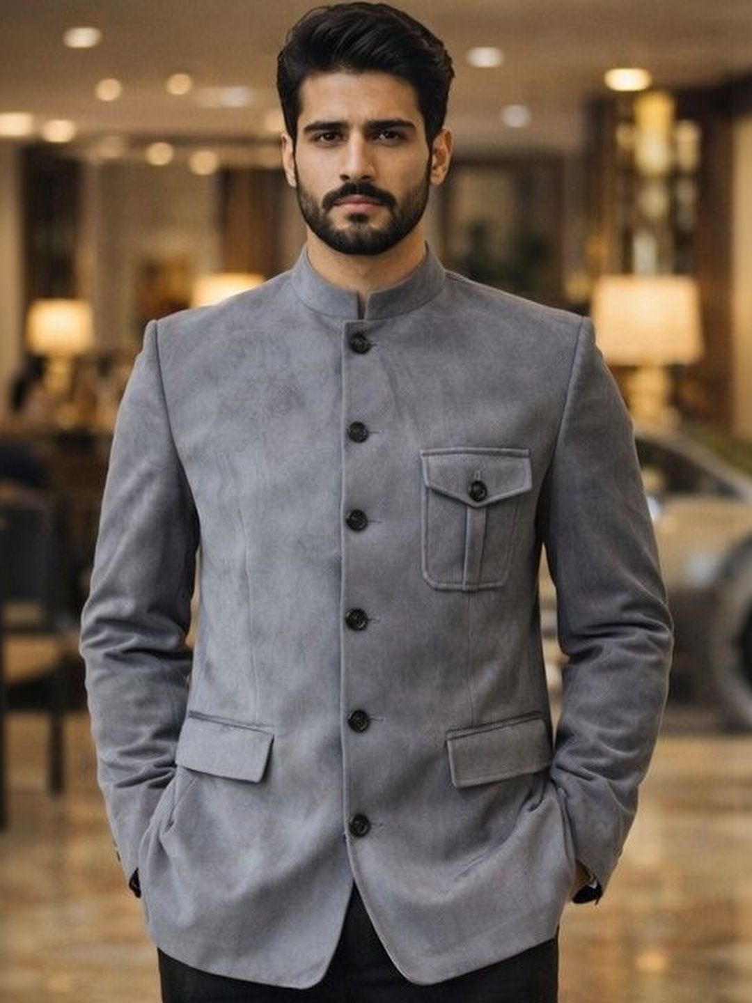 Vaarabella Mandarin Collar Nehru Jackets-picture-51