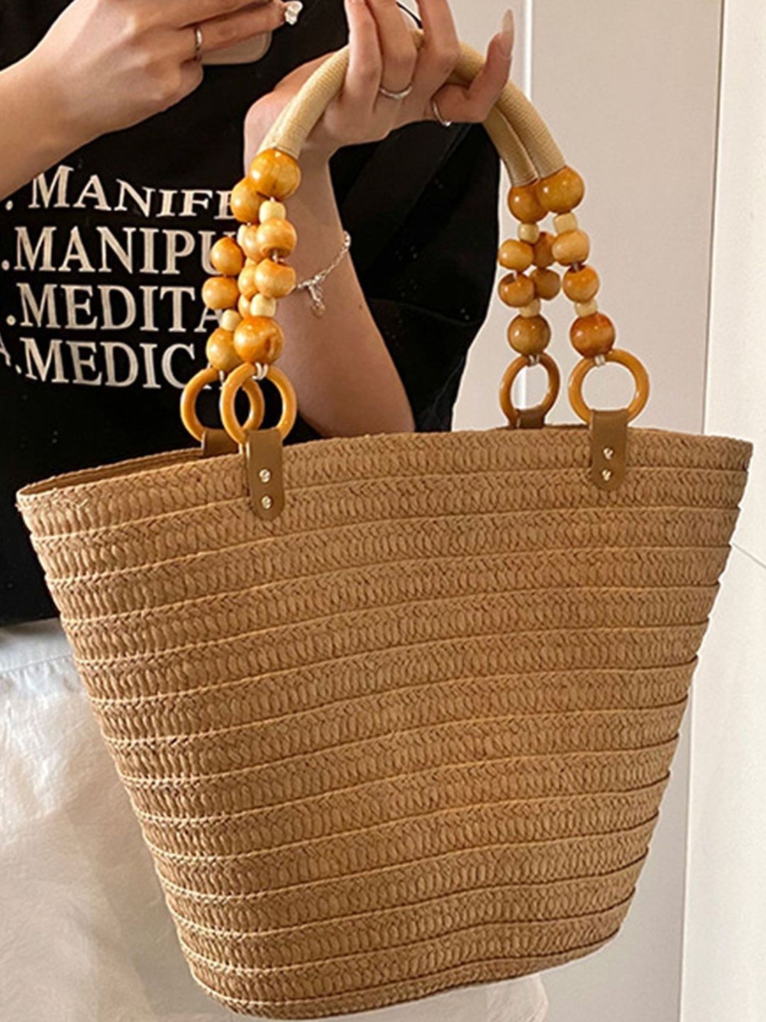 LULU & SKY Textured Tote Bag-picture-56