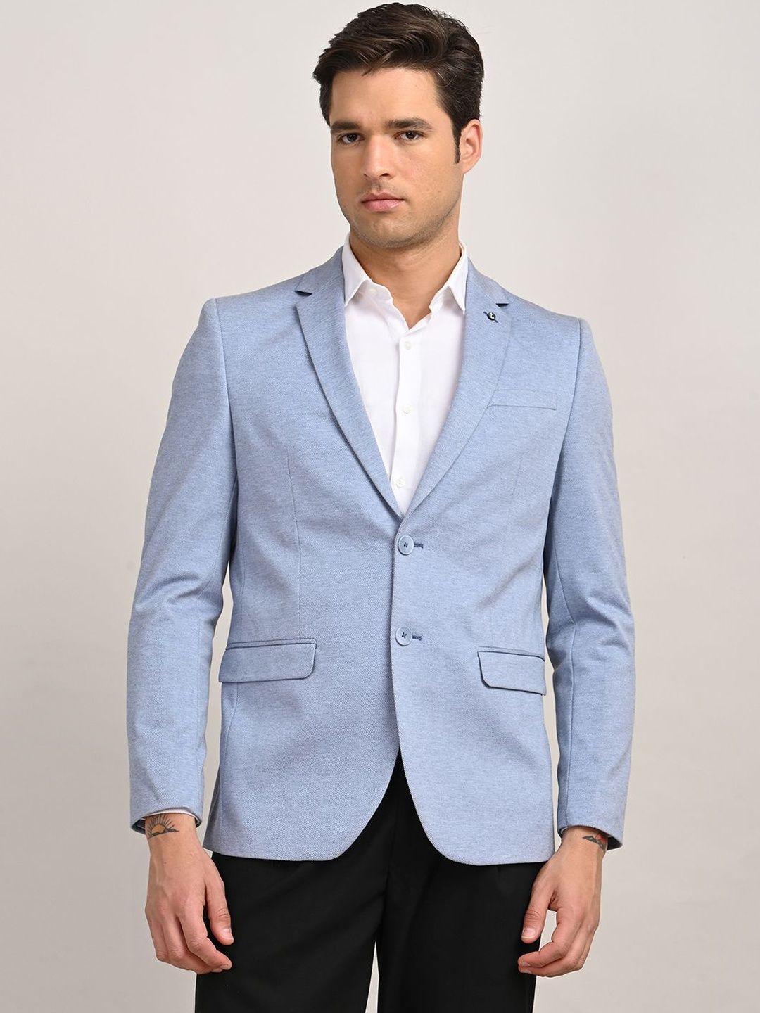 Turtle Cotton Single-Breasted Tailored Fit Blazers-image-19