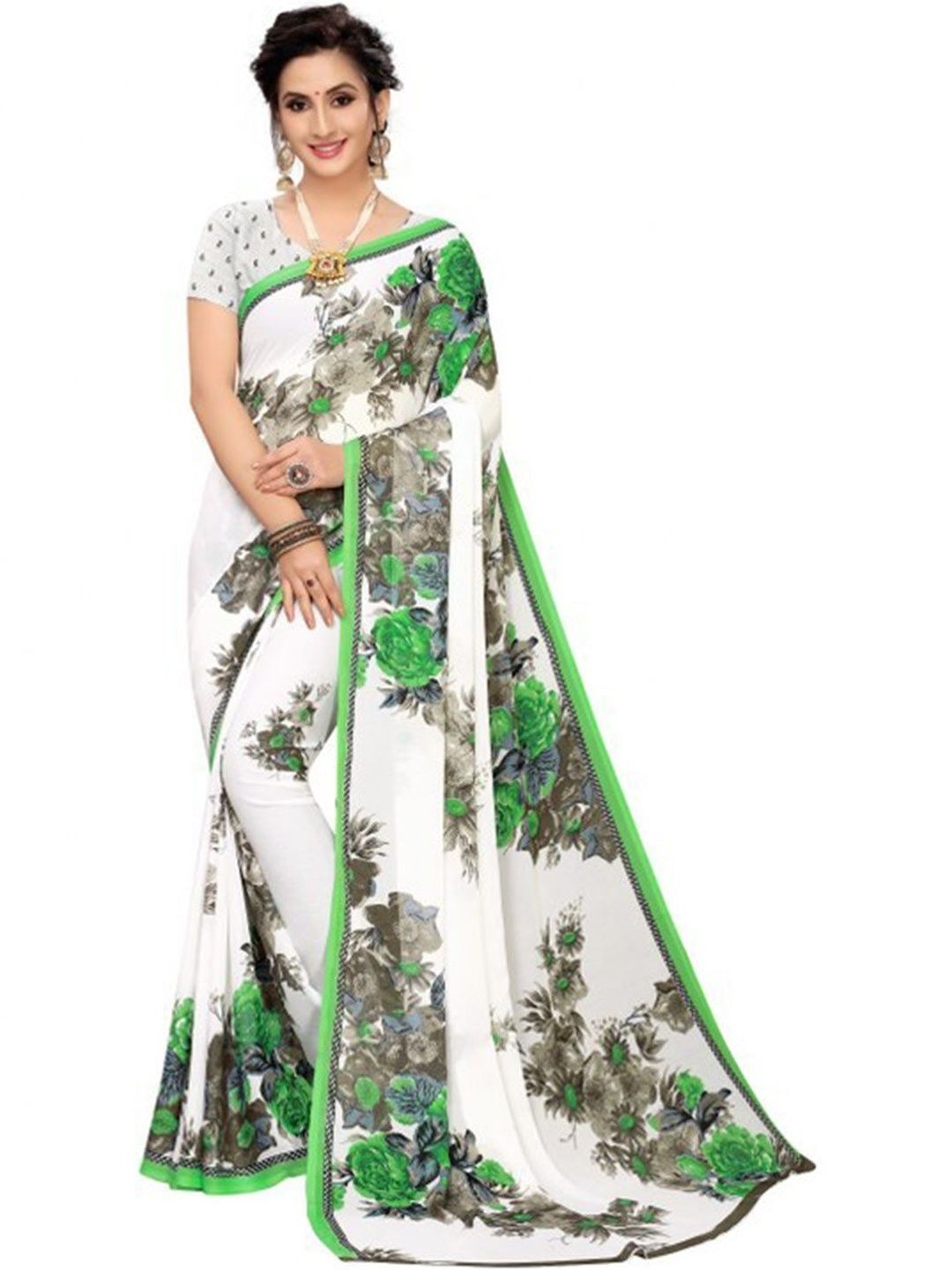 Moda Rapido Floral Poly Georgette Saree-picture-38