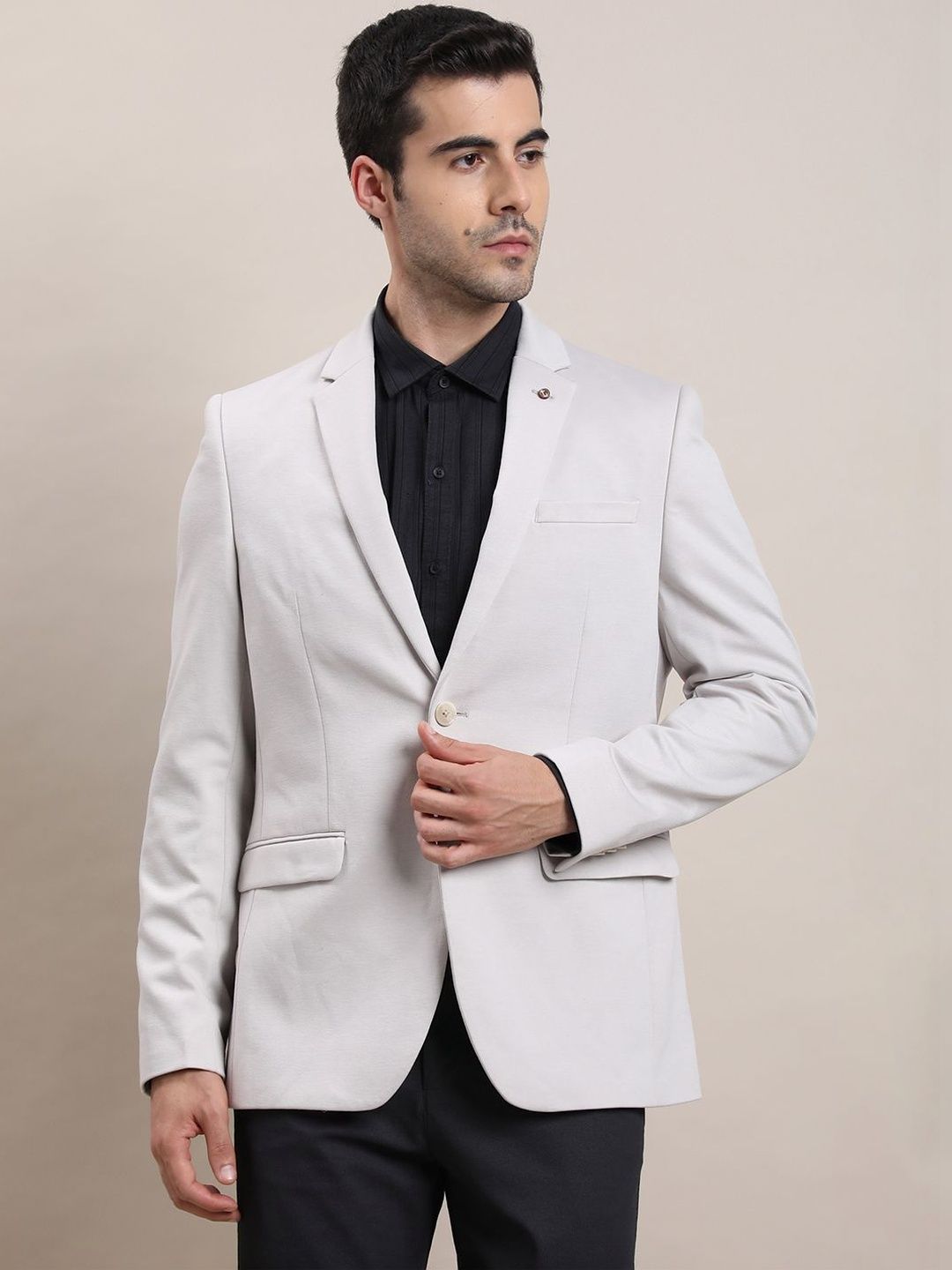 Turtle Cotton Single-Breasted Tailored Fit Blazers-picture-45