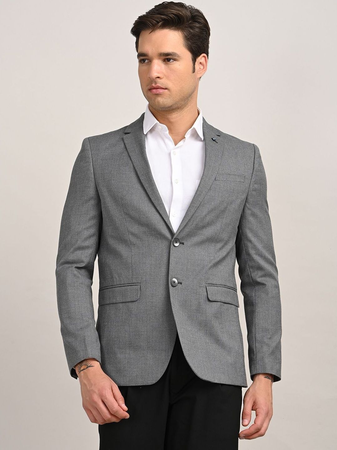 Turtle Self Design Single-Breasted Tailored Fit Blazers-picture-13