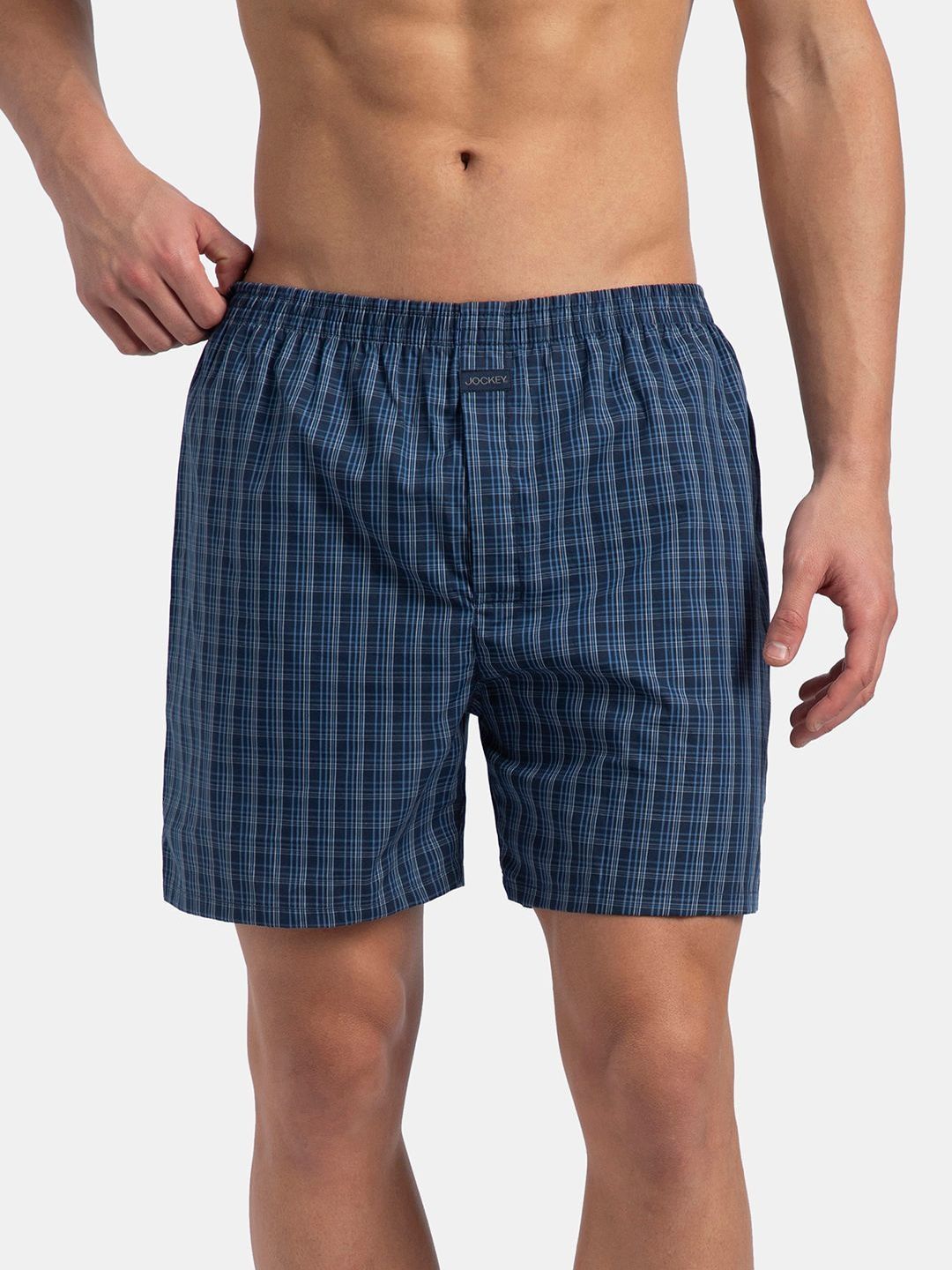 Jockey Pack of 2 Checked Combed Cotton Boxers-picture-43