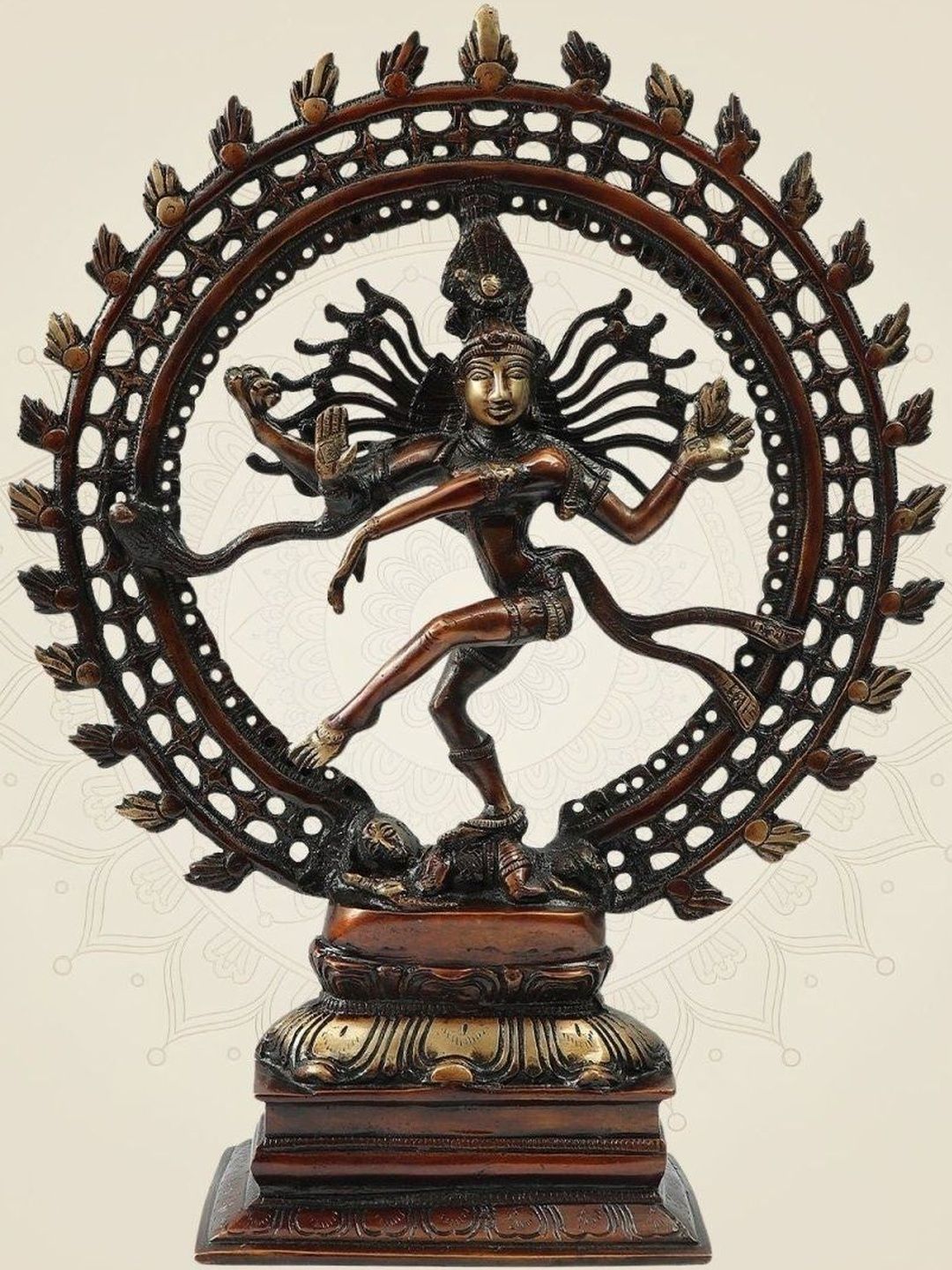 Luxeartisanship Brass Nataraja Idol Multi Brass Antique Finish Handcrafted Showpieces 17 Inch-image-11