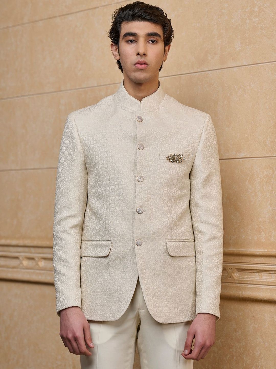 Tasva Embroidered Bandhgala Japuri Blazer-picture-15