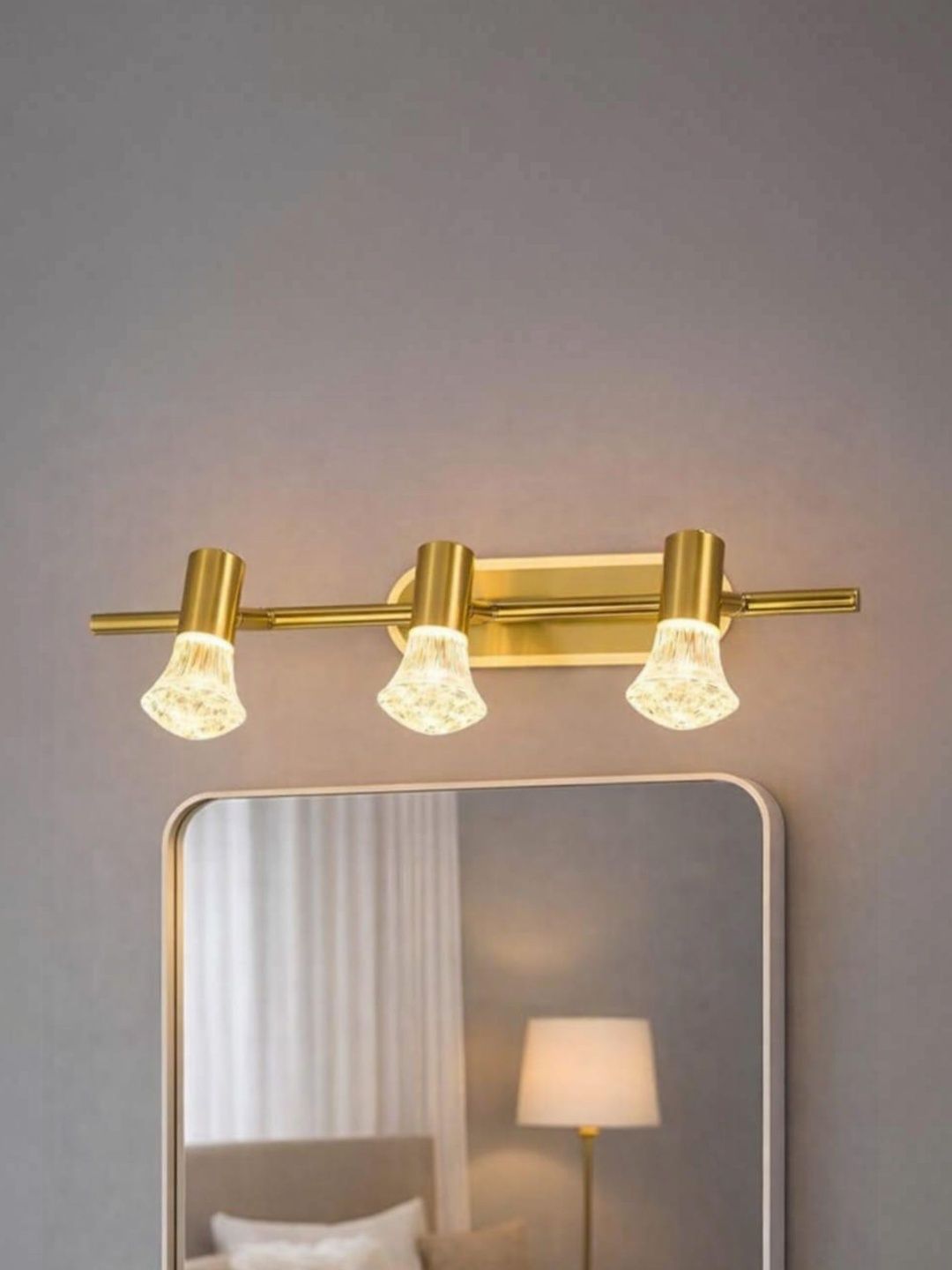 Stello Gold-Toned & Gold-Toned Textured Metal Contemporary Abstract Shaped Shaped Wall Lamp-picture-15