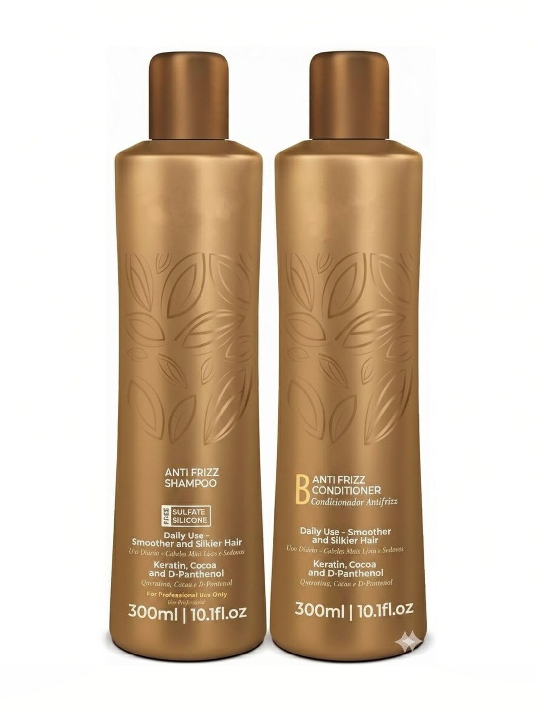 venusaturn Set Of 2 Anti Frizz Shampoo & Conditioner- 300 ml Each-image-5