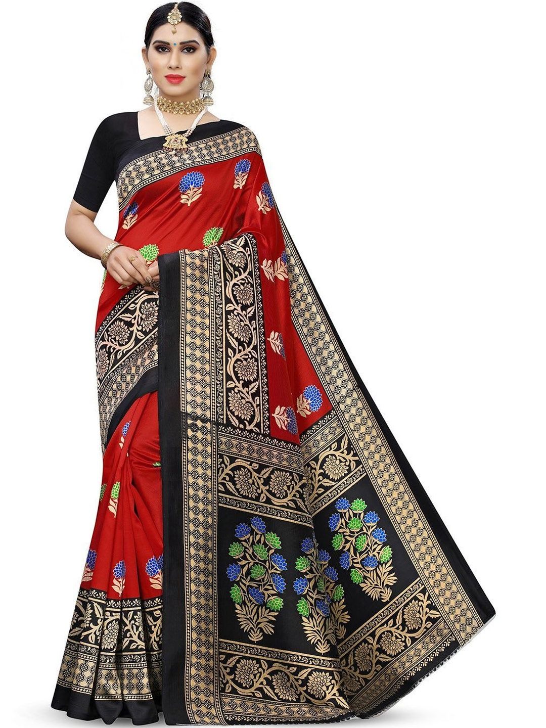 Moda Rapido Floral Art Silk Saree-picture-45
