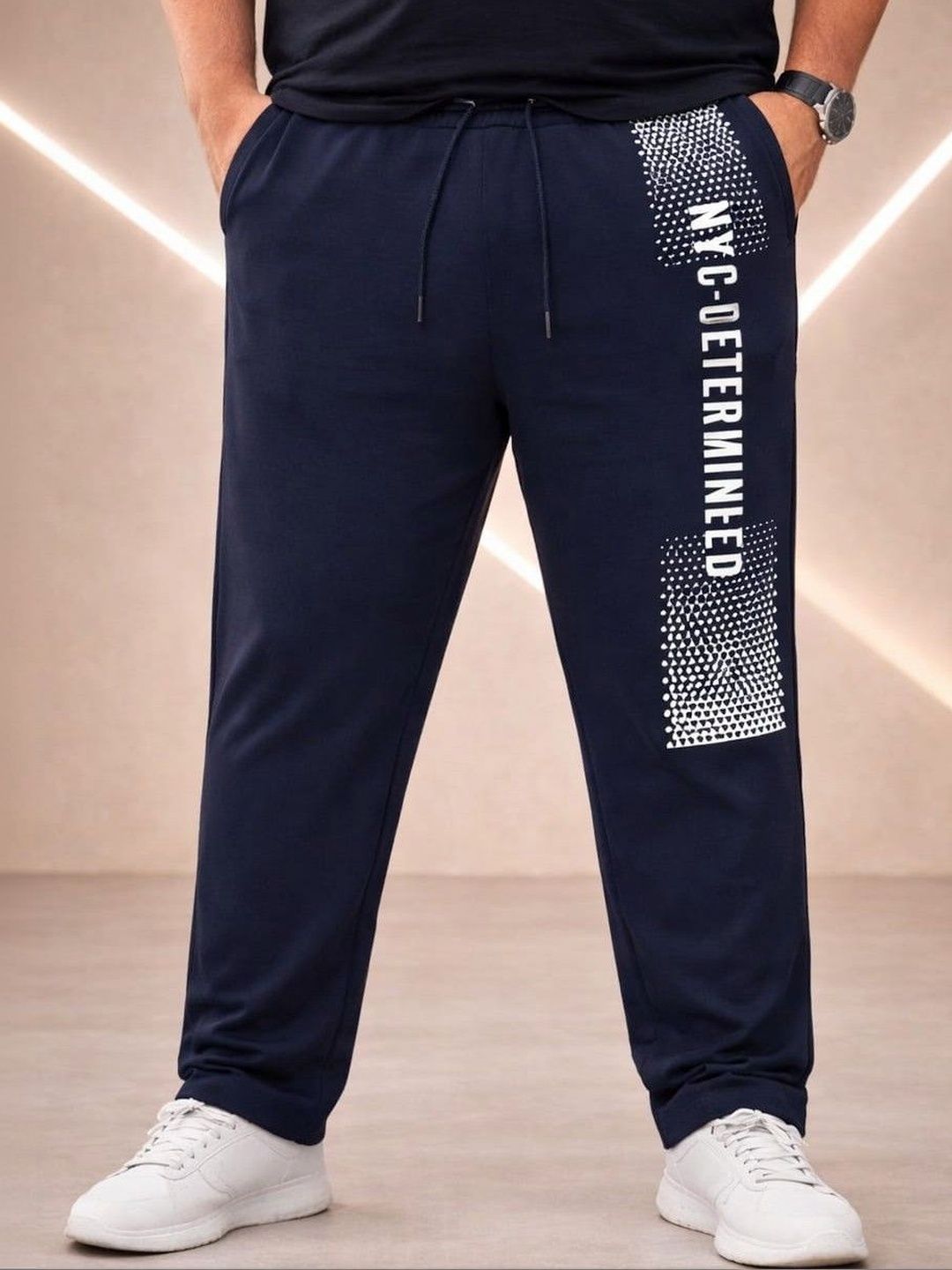AUSTIVO Men Regular Fit Typography Training Track Pants-image-30
