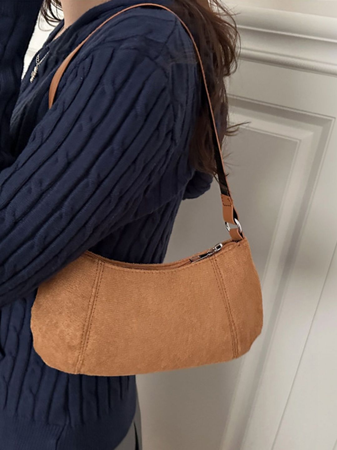 LULU & SKY Suede Shoulder Bag-image-2