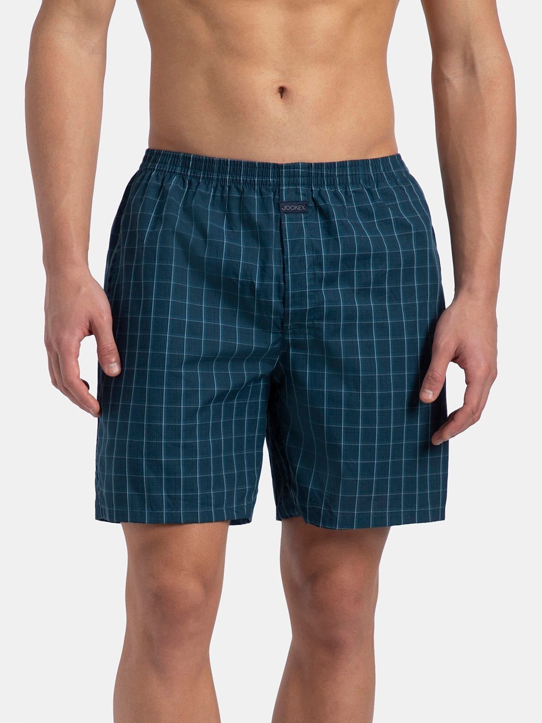 Jockey Pack of 2 Checked Combed Cotton Boxers-picture-41