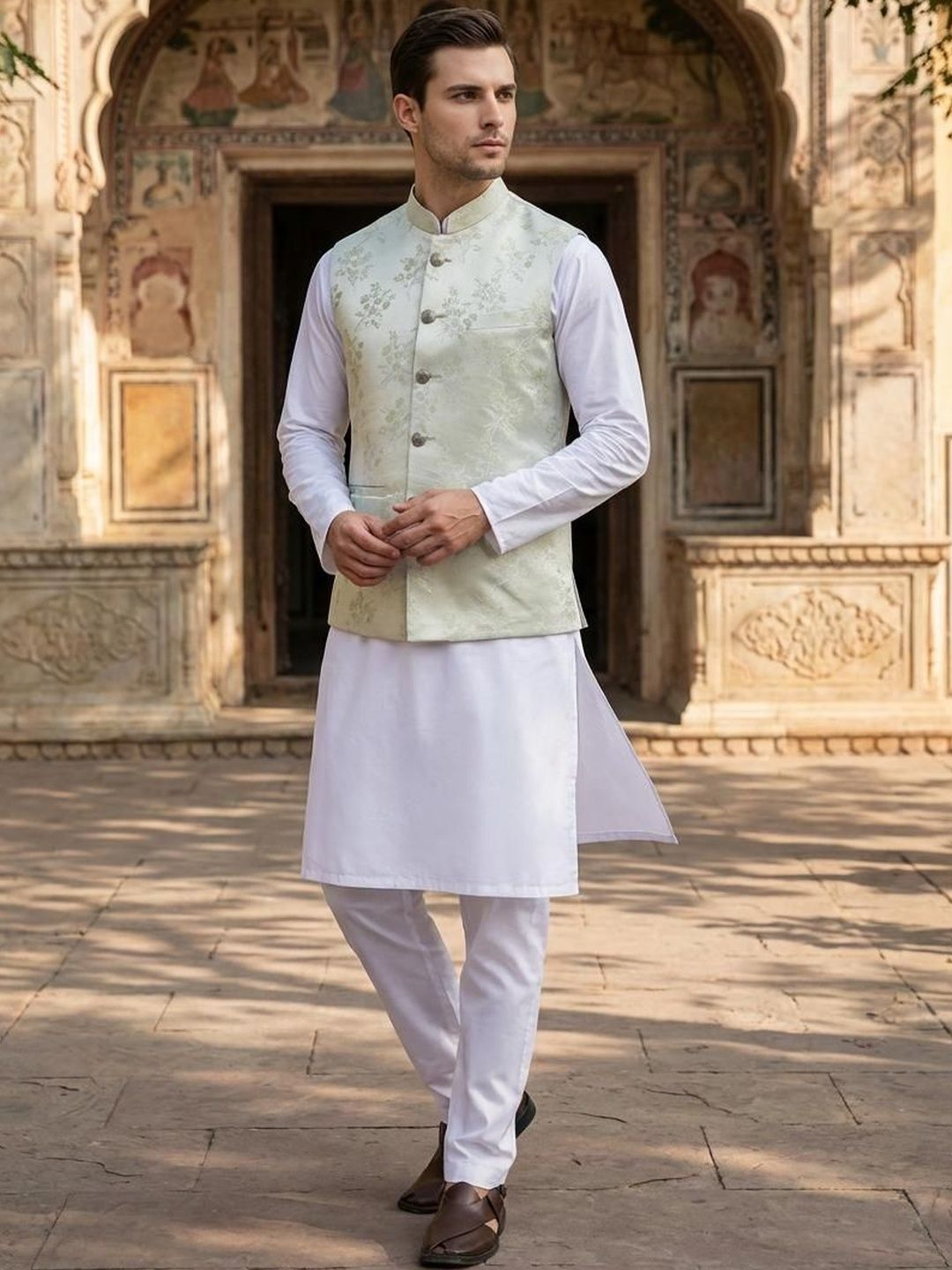 Anouk Printed Nehru Jackets-image-12