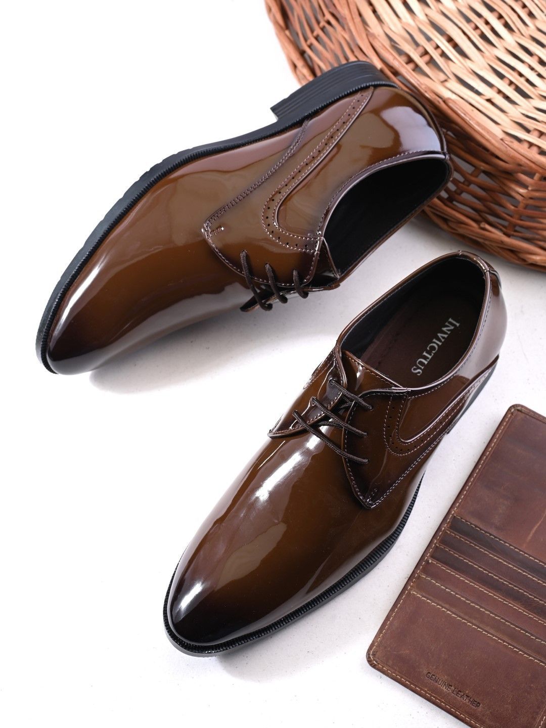 INVICTUS Round Toe Lace-Ups Formal Derbys-picture-13