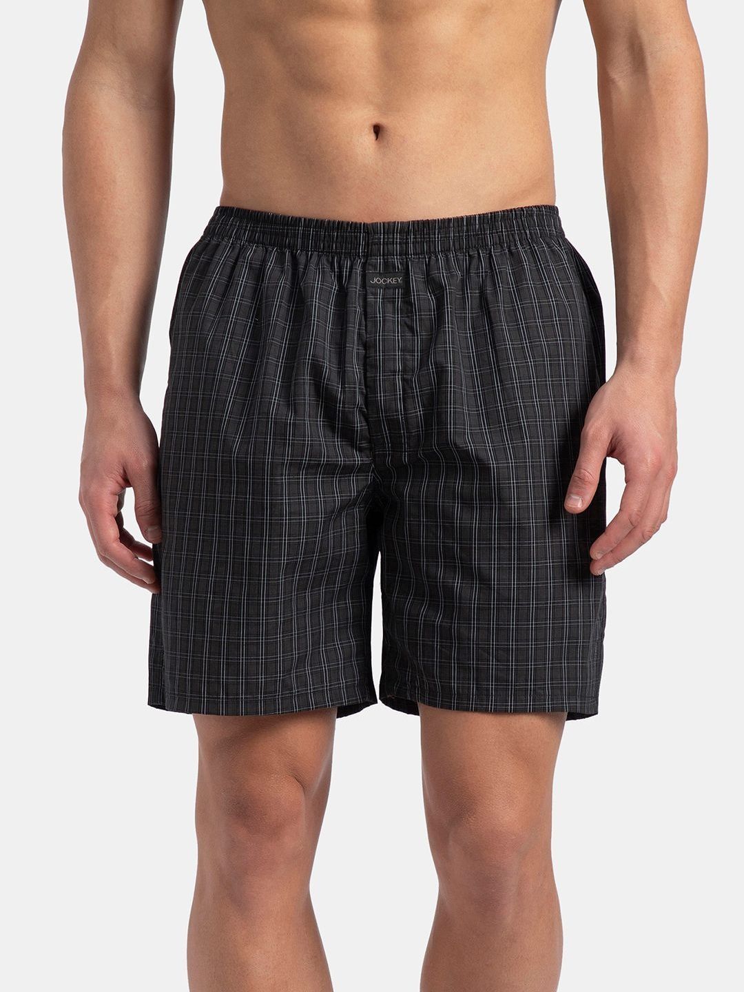Jockey Pack of 2 Checked Combed Cotton Boxers-picture-44