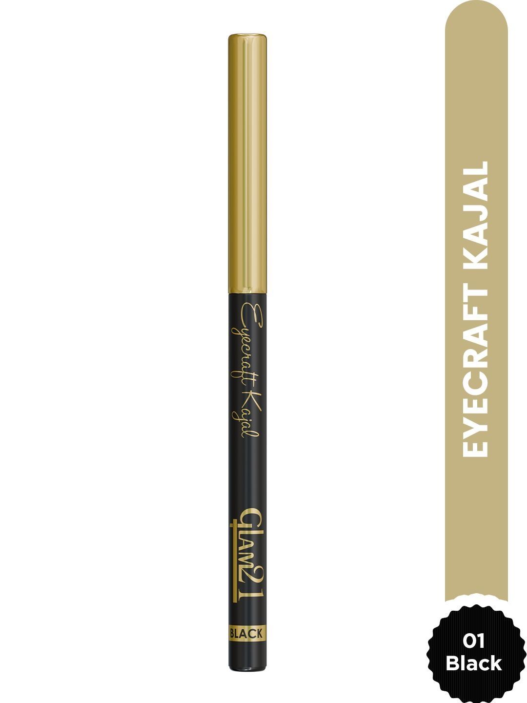 Glam21 Eyecraft Waterproof Kajal Eyeliner - 0.35 g-Black-picture-16
