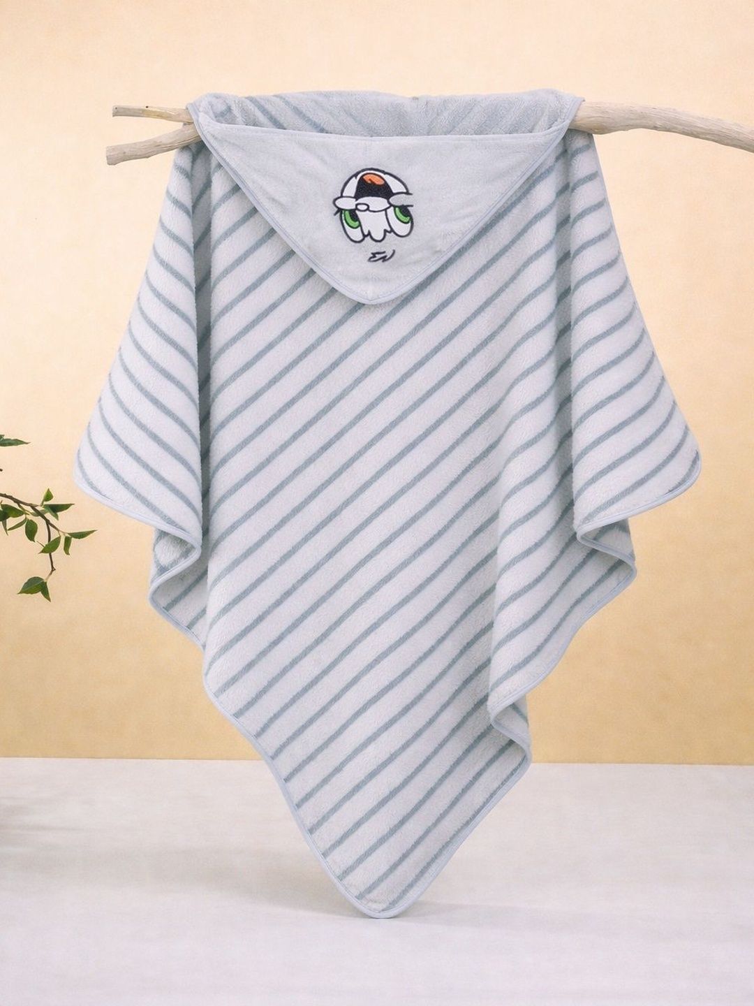 Thelittlebunny Grey 1 Striped 300 GSM Bath Towel