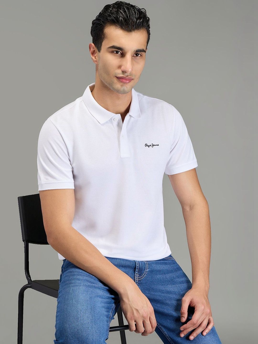 Pepe Jeans Men Brand Logo Polo Collar Pockets T-shirt-picture-19