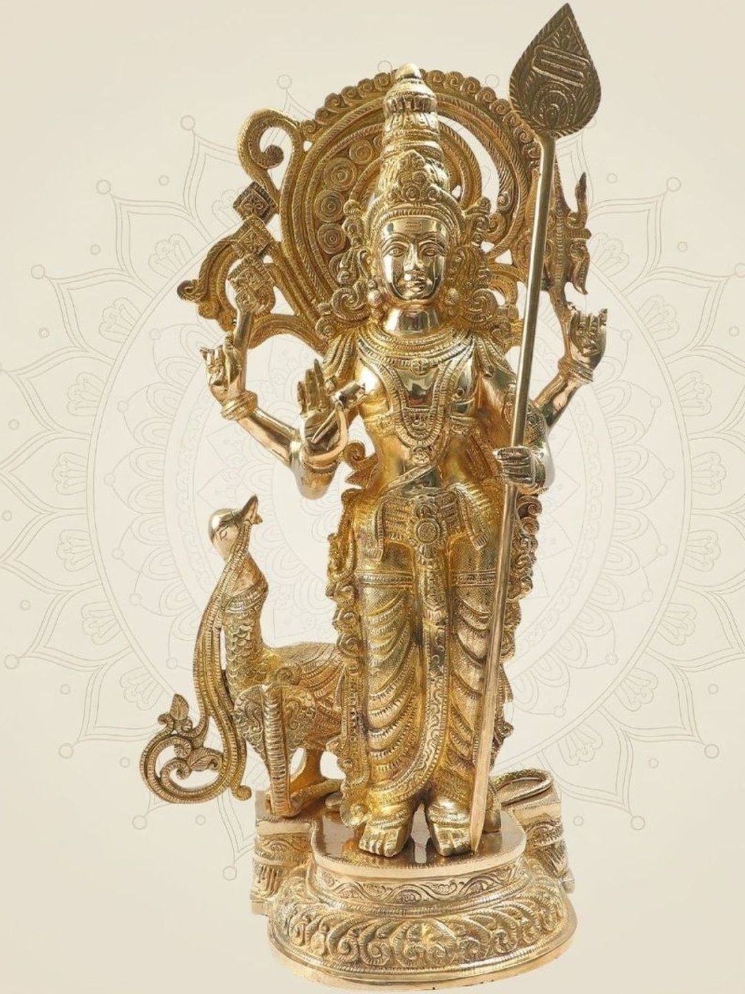 Luxeartisanship Kartikeya Multi Brass Antique Finish Handcrafted Showpieces 20 Inch-image-22