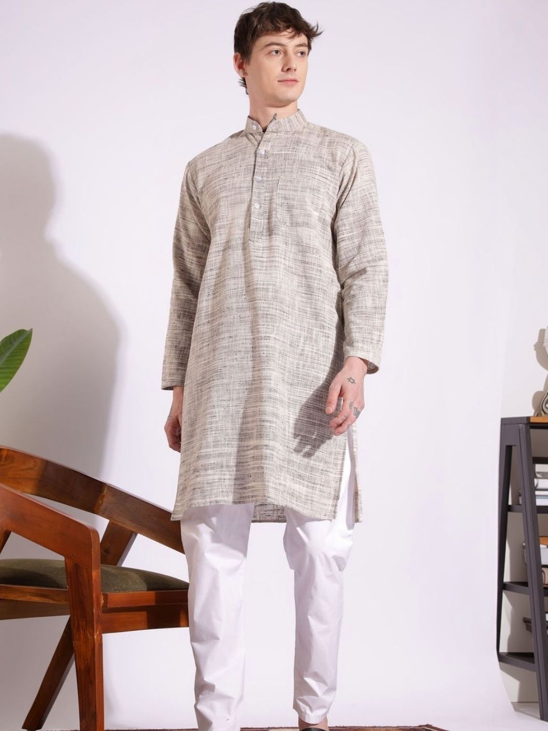 KHADARVAS Men Khadi Handloom Kurta-picture-35