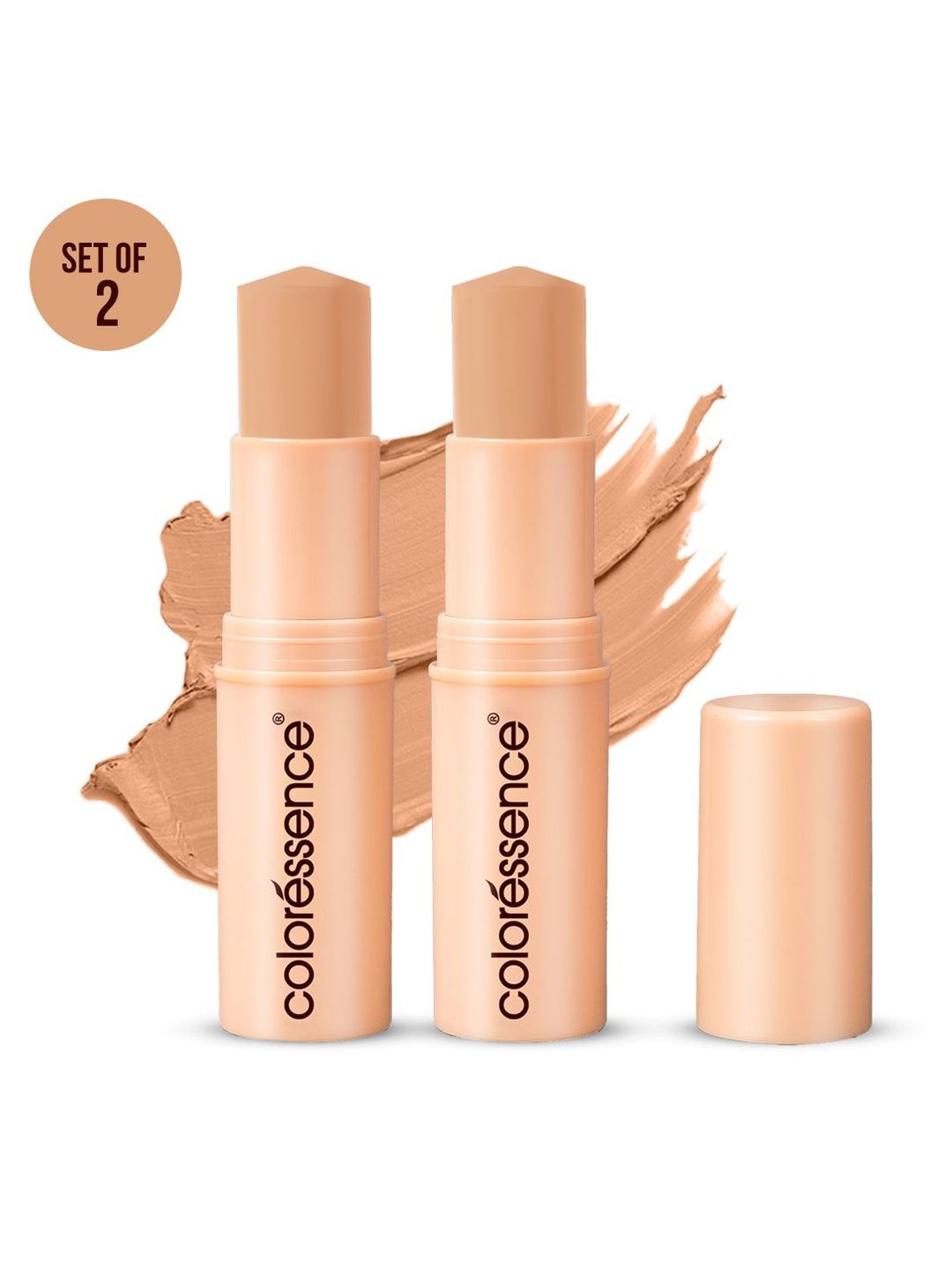 Coloressence Set Of 2 Matte Finish Foundation Panstick - Fair Peach-picture-12