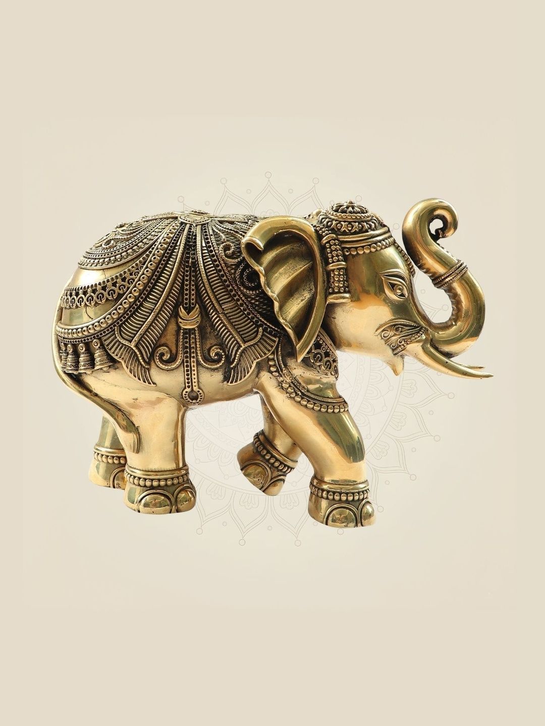 Luxeartisanship Elephant Statue Multi Brass Antique Finish Handcrafted Showpieces 8 Inch-image-31