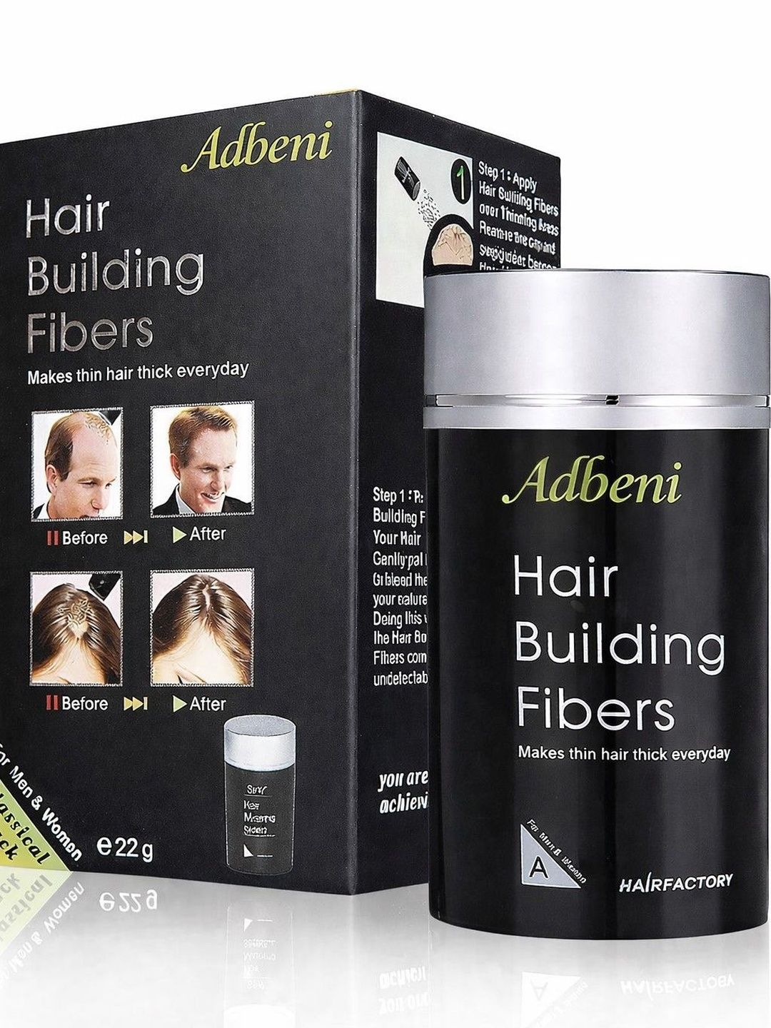 Adbeni Hair Building Fiber - 22 g - Brown-picture-21