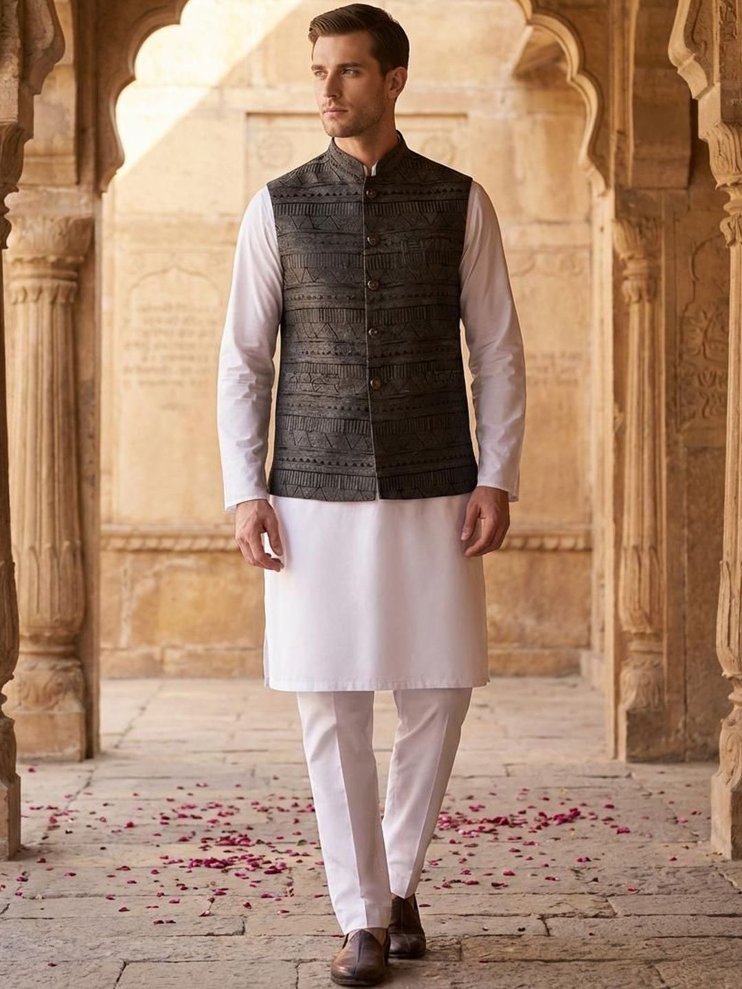 Anouk Mandarin Collar Nehru Jackets-picture-23
