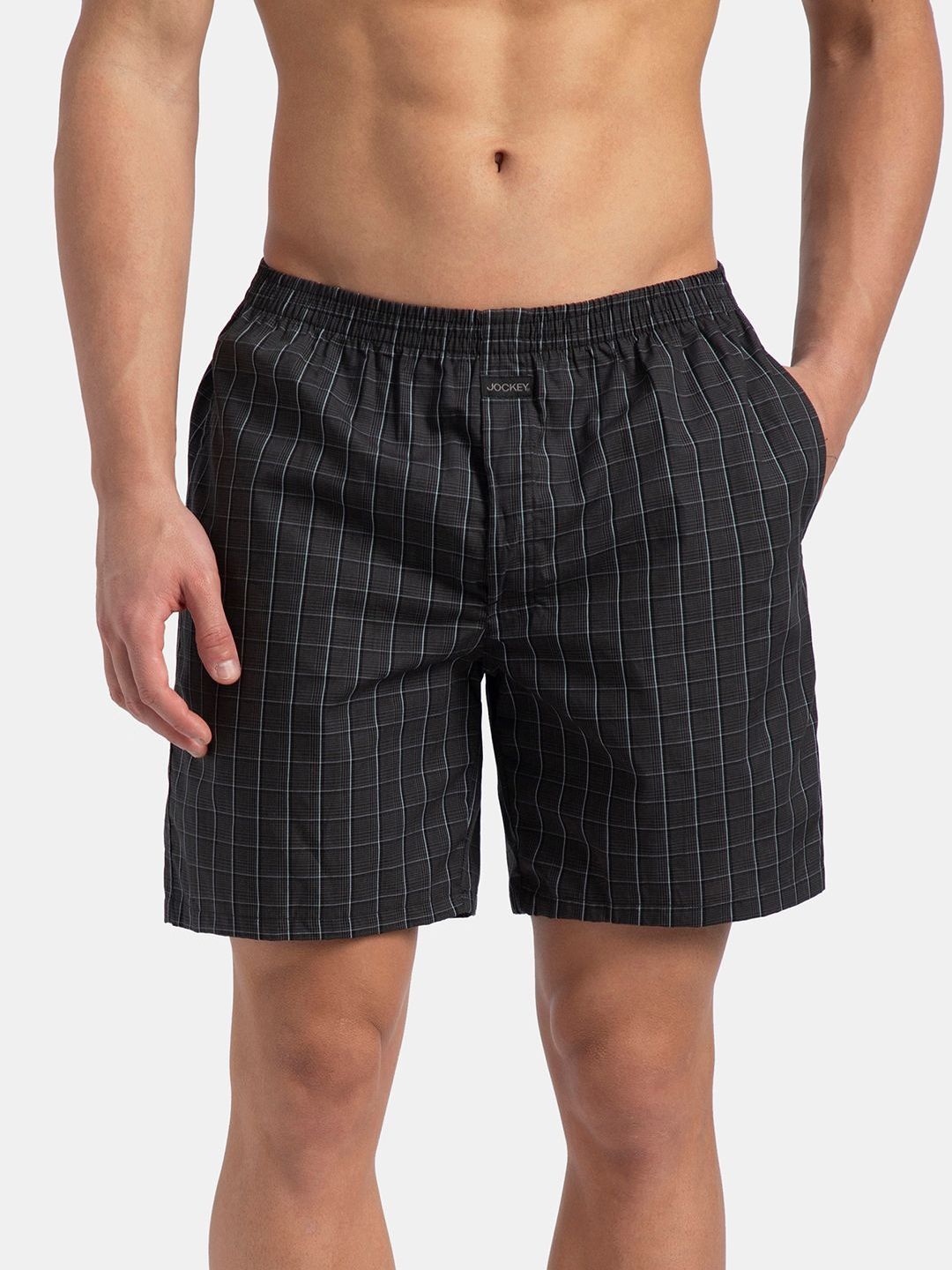Jockey Pack of 2 Checked Combed Cotton Boxers-picture-46