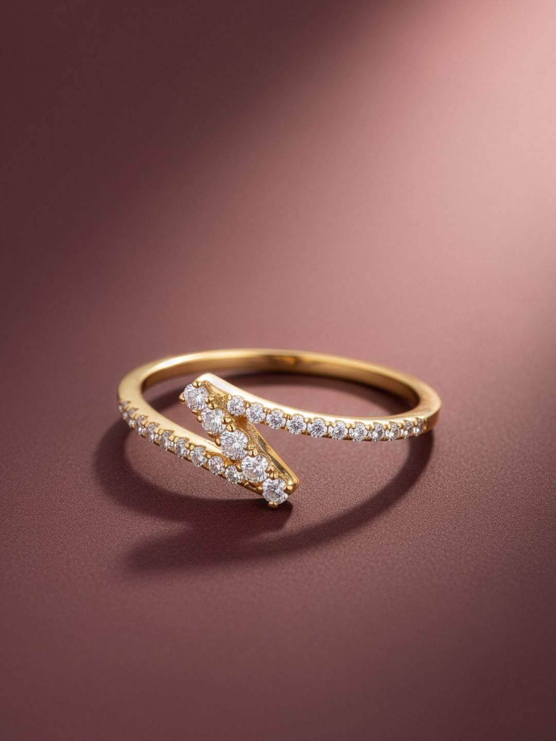 MAEJOY Interwoven Lab grown diamond 92.5 Sterling Silver 18KT Gold plated ring-picture-30