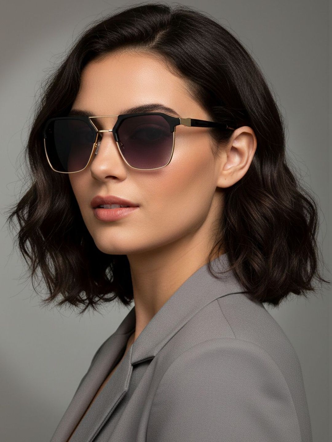 SZN Men Grey Lens & Gold-Toned fwd with Sunglasses-picture-5