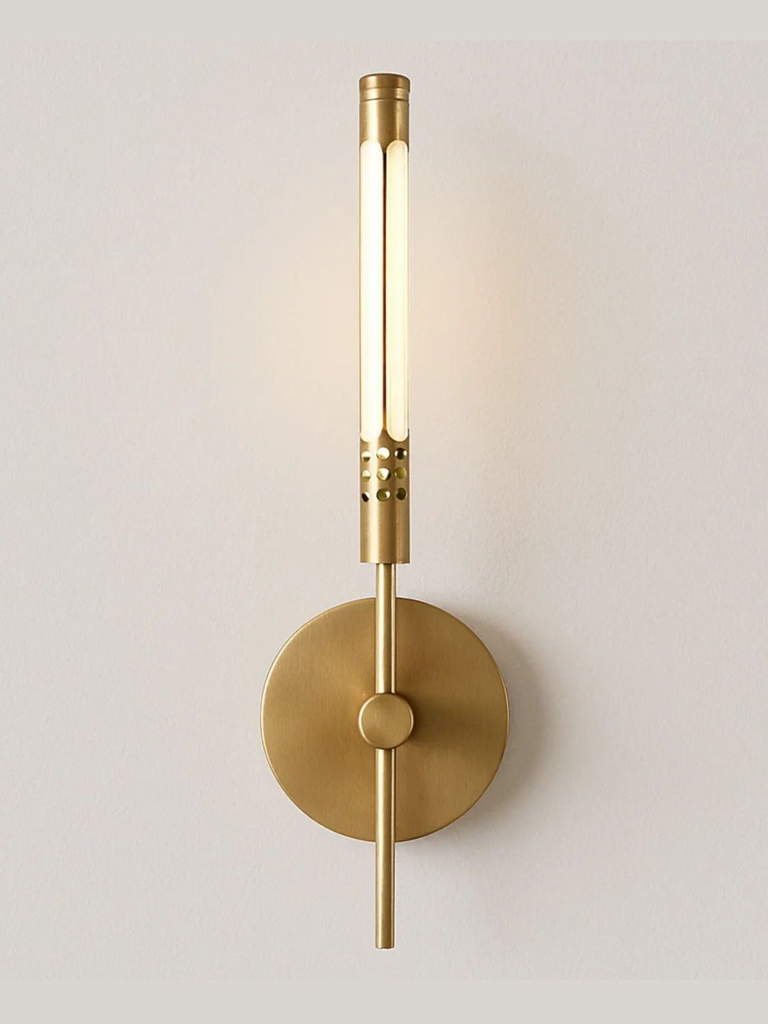 Stello Gold-Toned & Gold-Toned Metal Contemporary Cylinder Shaped Wall Lamp-picture-32