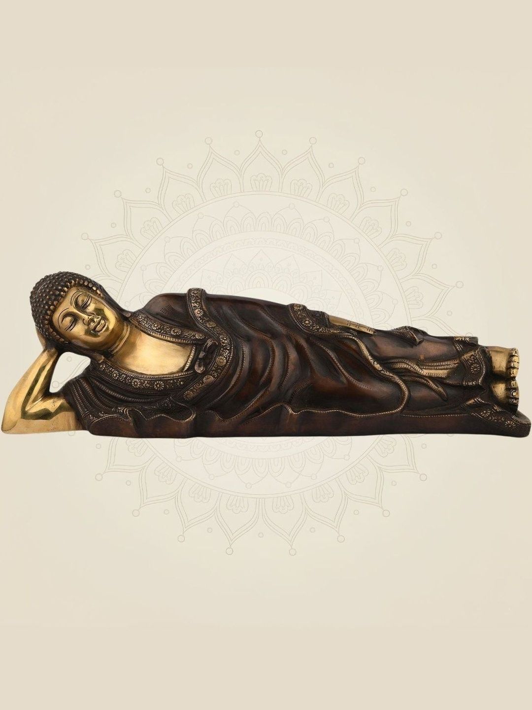 Luxeartisanship Brass Buddha Idol Multi Brass Antique Finish Handcrafted Showpieces 6 Inch-image-18