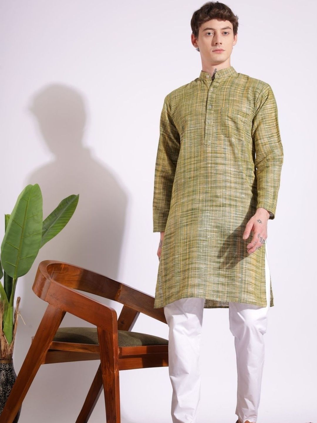 KHADARVAS Men Khadi Handloom Kurta-picture-31