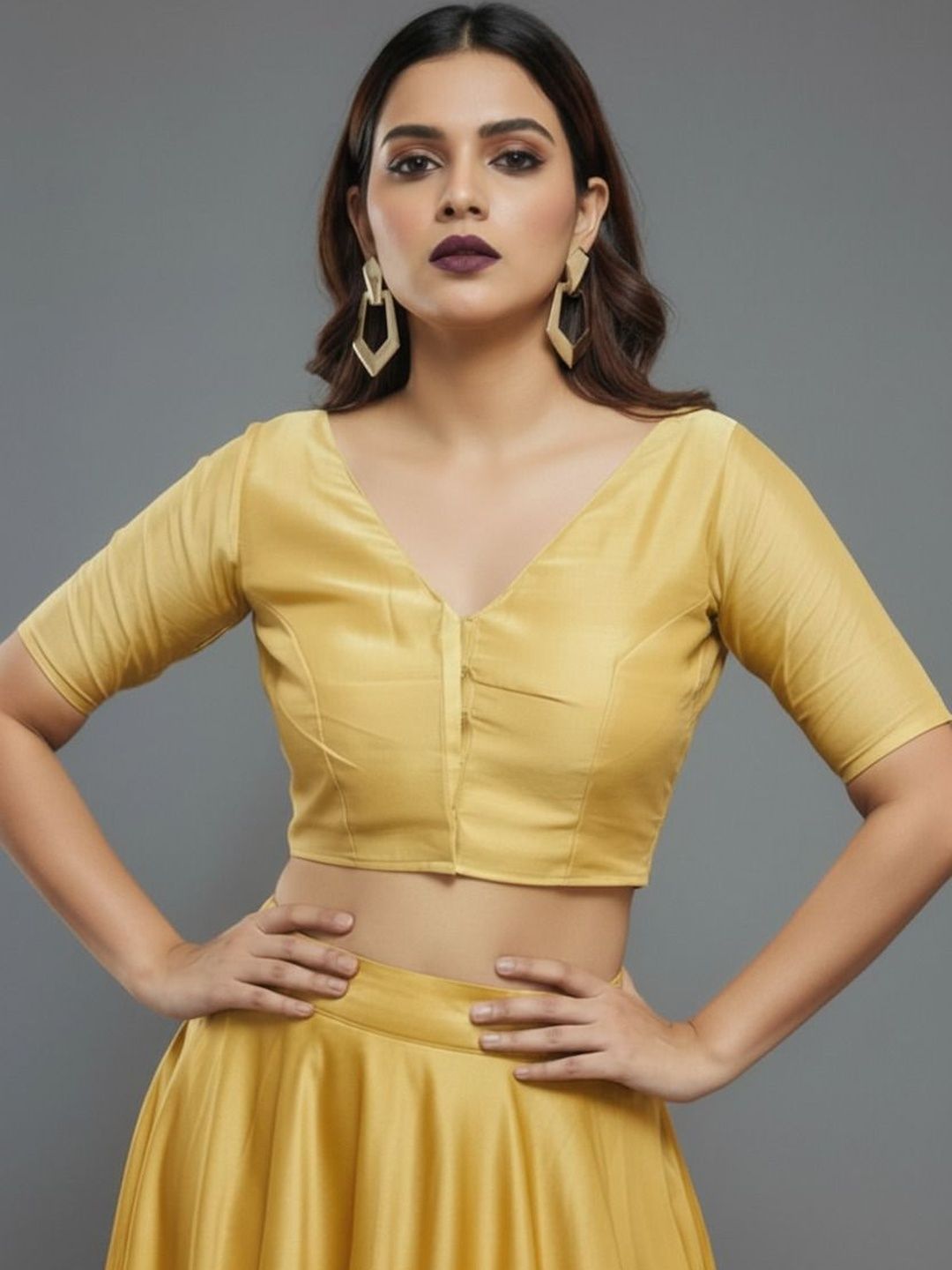 Monamaar Solid Saree Blouse-picture-10