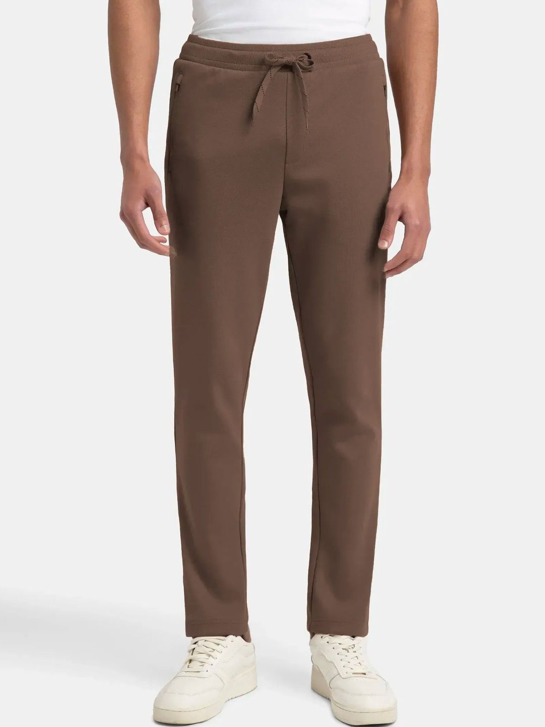 Super Combed Cotton Rich Pique Slim Fit Trackpant with Side Zipper Pockets-AM44-image-6