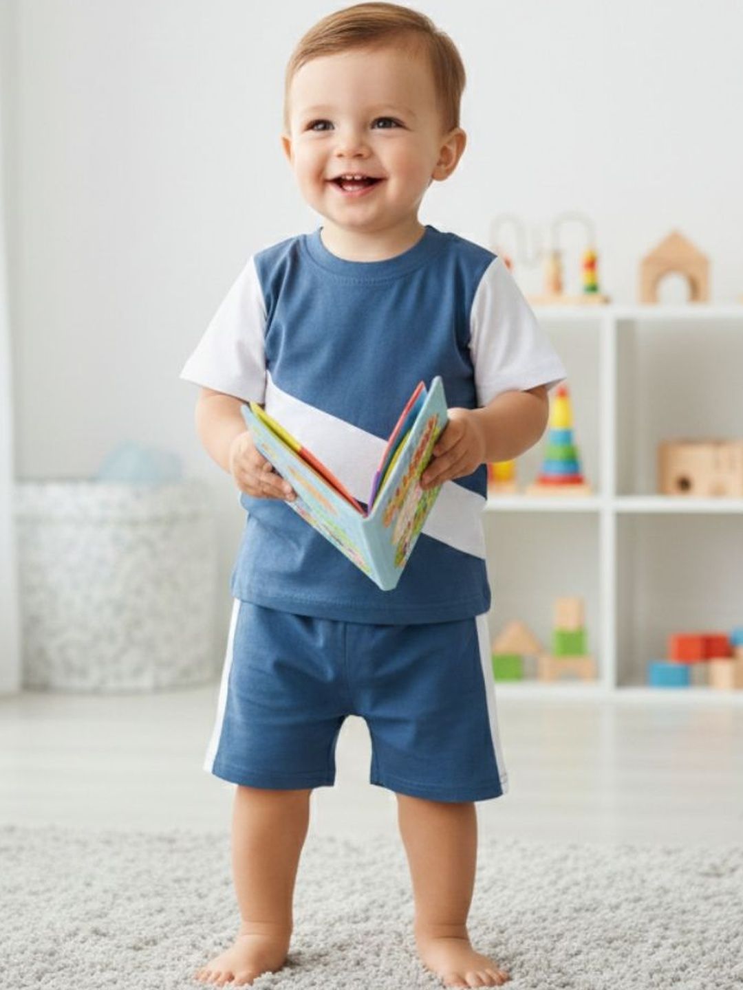 BAESD Boys Colourblocked T-shirt with Shorts-image-22