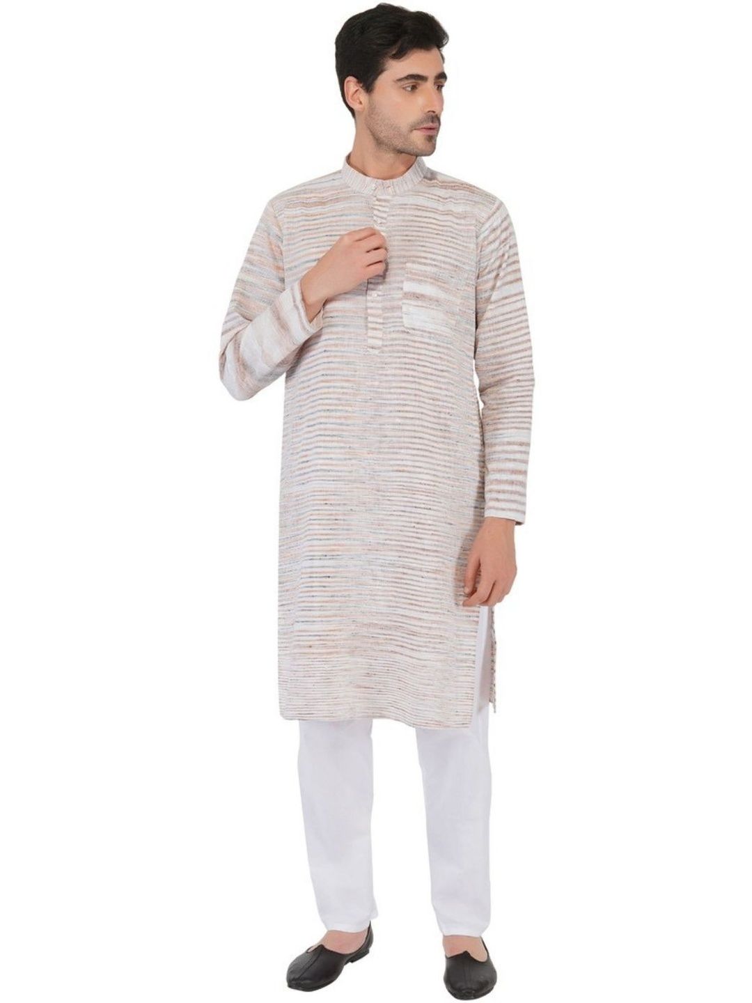 KHADARVAS Men Khadi Handloom Kurta-picture-14
