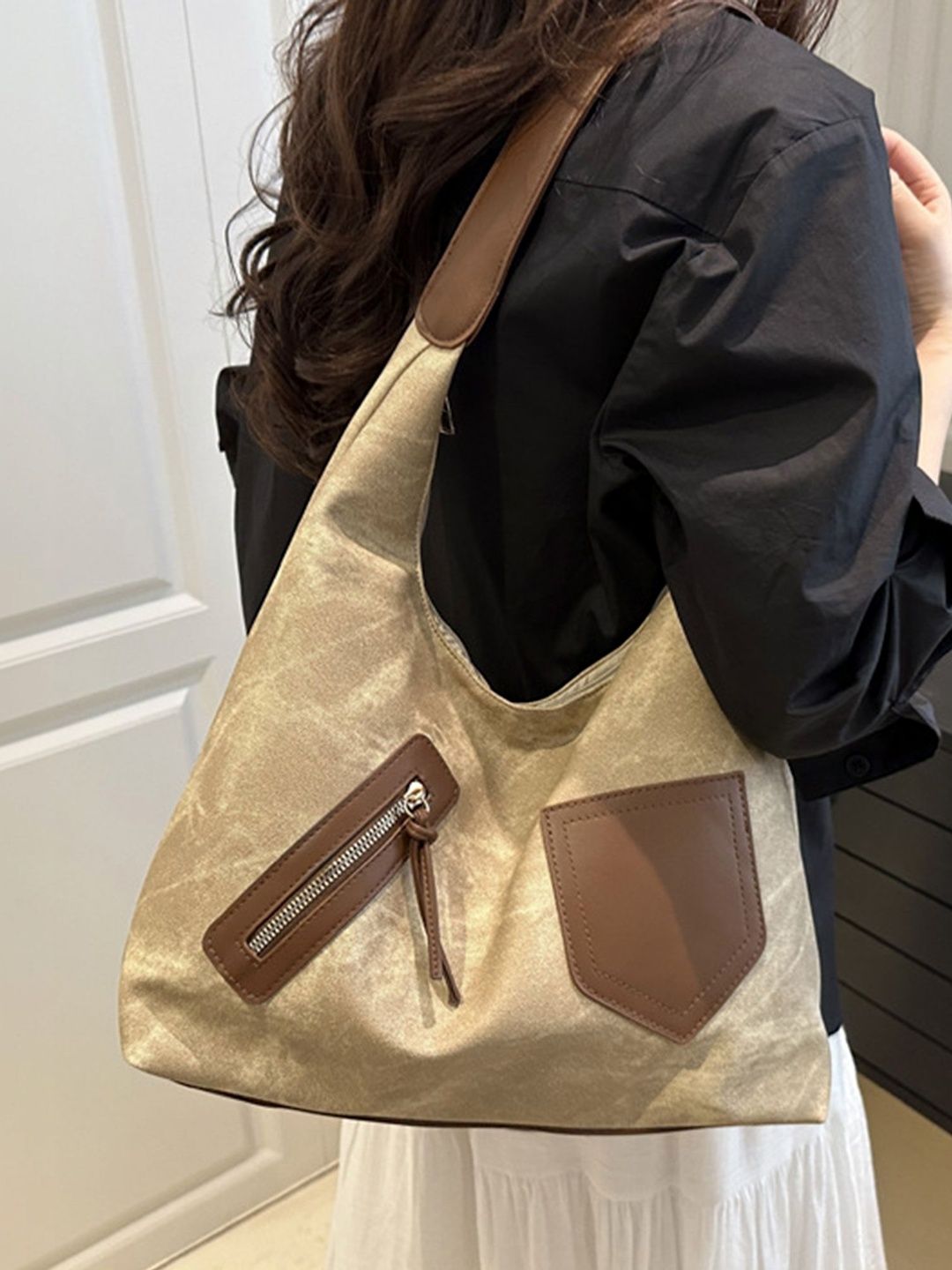 LULU & SKY Textured Structured Hobo Bag-image-17