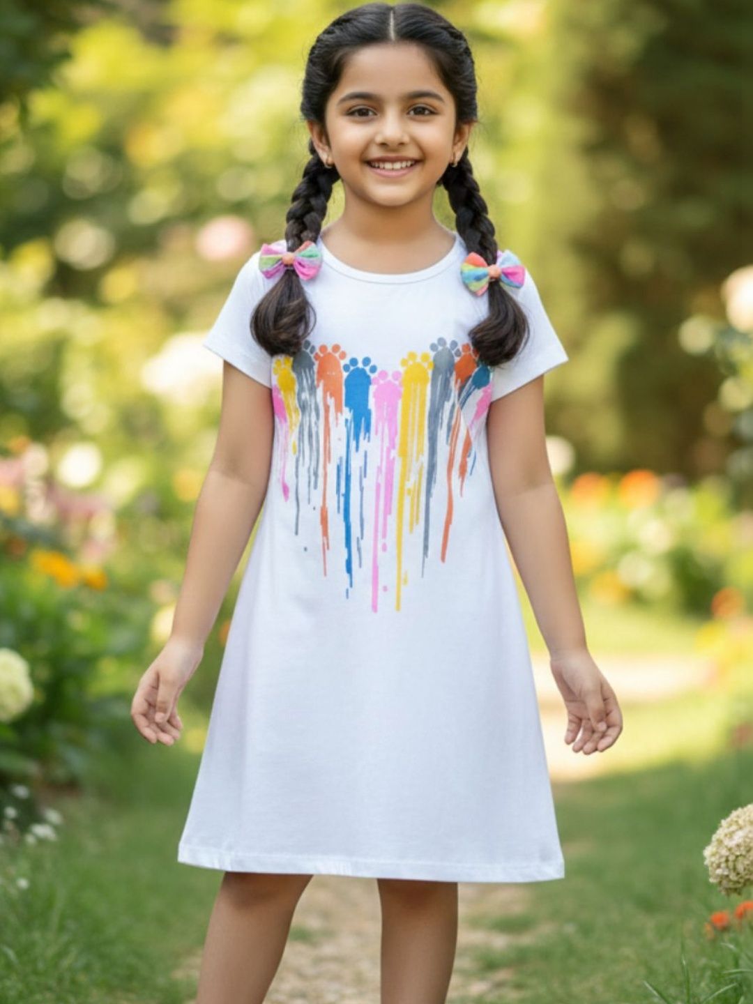 YK X Wildwoods Print A-Line Dress-image-16