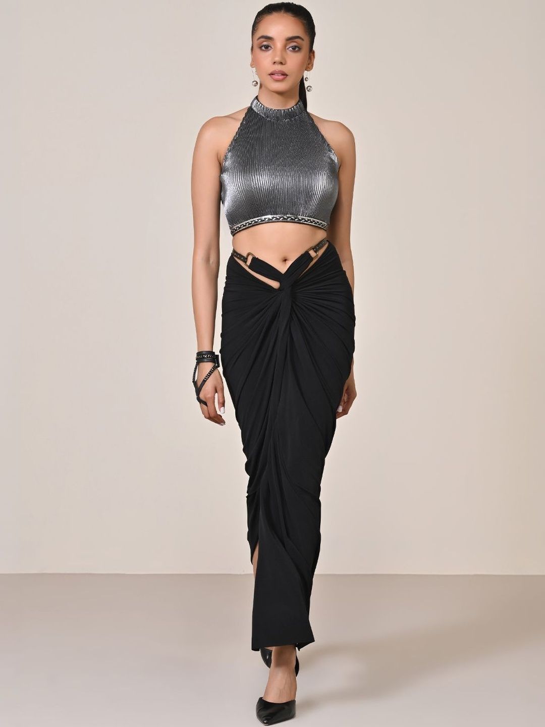 S&N by Shantnu Nikhil Halter Neck Crop Top-picture-36