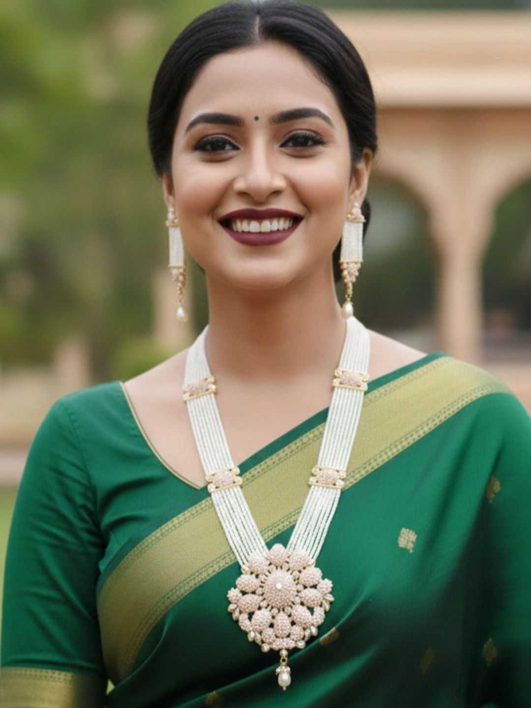 Nui Gold-Plated Pearl Necklace and Earrings-picture-22