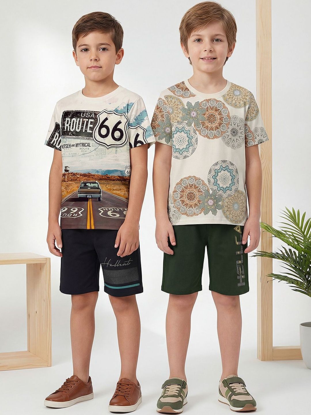 HELLCAT Boys Printed T-shirt with Shorts-image-40