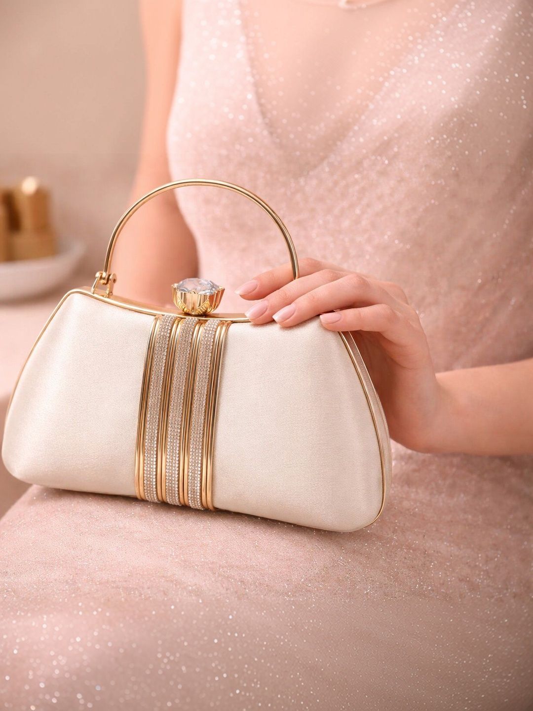 CATCHY Textured Embellished Purse Clutch-picture-22