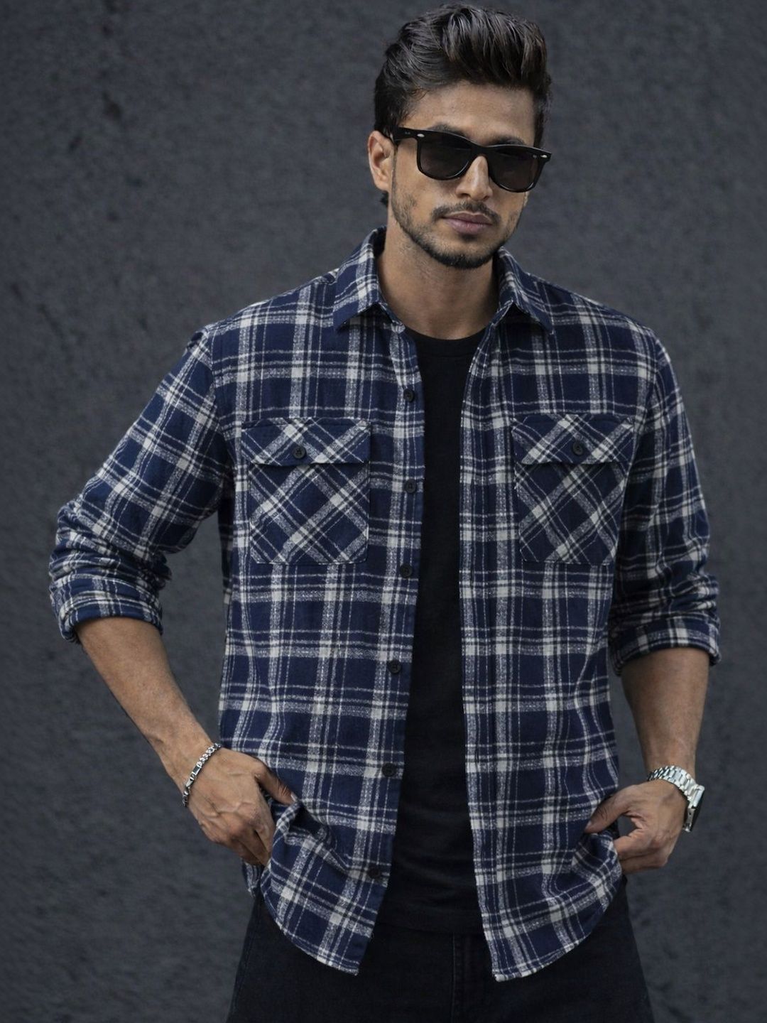 COMBRAIDED Men Checked Woven Jacket-picture-50